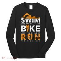 Triathlon Swimming Cycling Running Long Sleeve Shirt thumb 0