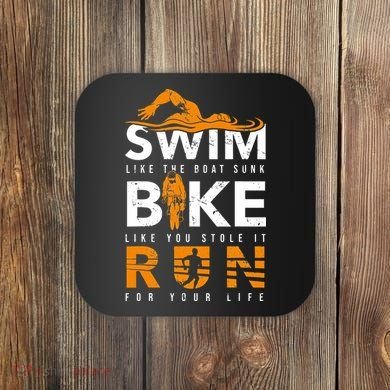 Triathlon Swimming Cycling Running Coaster
