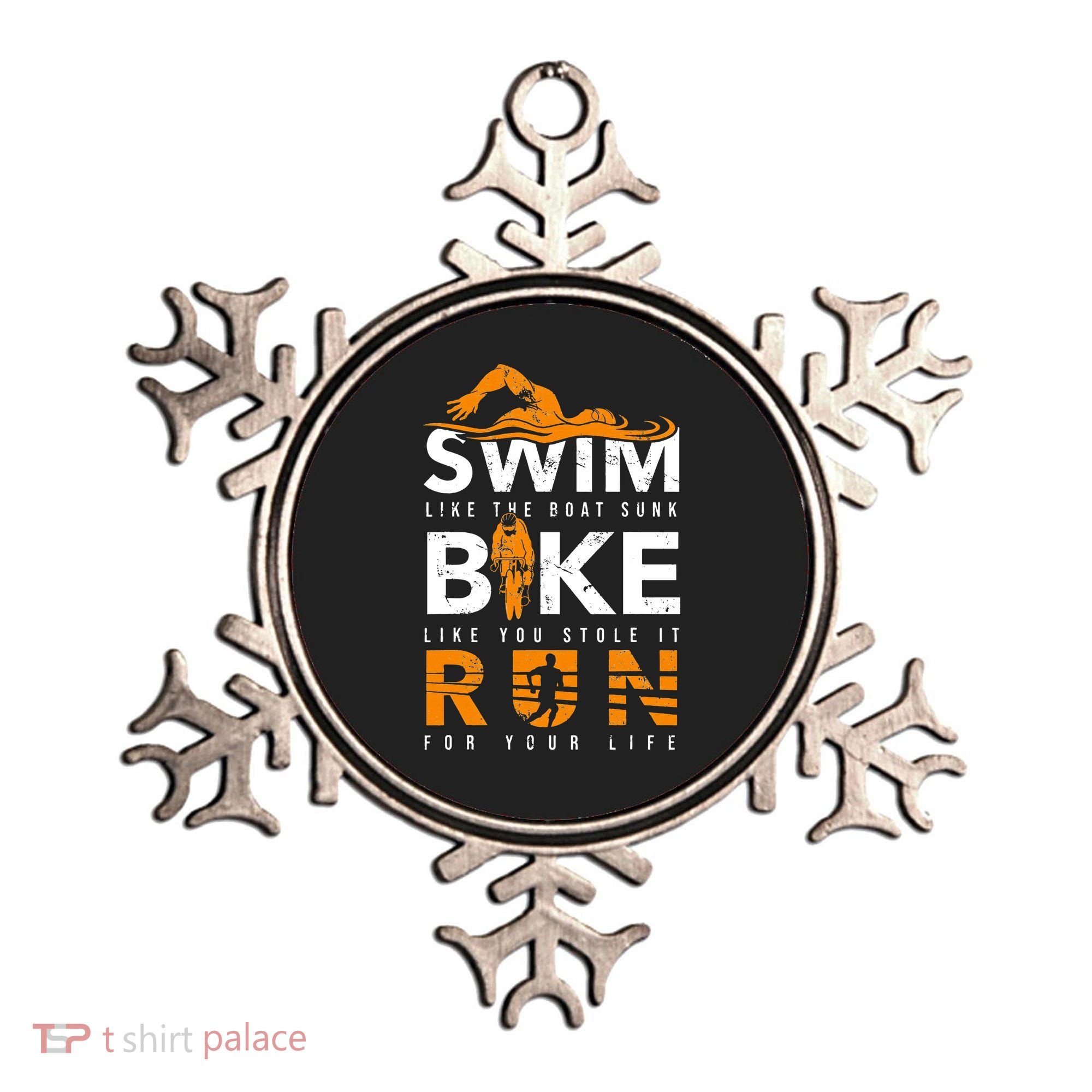 Triathlon Swimming Cycling Running Ornament