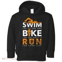 Triathlon Swimming Cycling Running Toddler Hoodie thumb 0