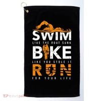 Triathlon Swimming Cycling Running Golf Towel thumb 0