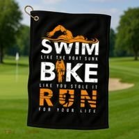 Triathlon Swimming Cycling Running Golf Towel thumb 1