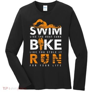 Triathlon Swimming Cycling Running Women's Long Sleeve Shirt