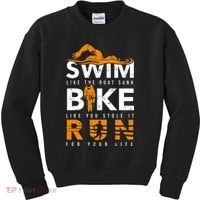 Triathlon Swimming Cycling Running Kids Sweatshirt thumb 0
