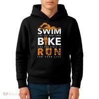 Triathlon Swimming Cycling Running Kids Hoodie thumb 4