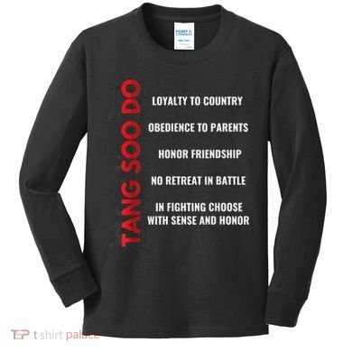 Tang Soo Do Martial Arts Karate Training Kids Long Sleeve Shirt