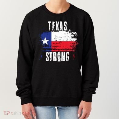 Texas Strong Distressed Flag Texan Pride Women's Sweatshirt