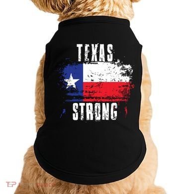 Texas Strong Distressed Flag Texan Pride Doggie Tank