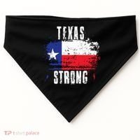 Texas Strong Distressed Flag Texan Pride USA-Made Doggie Bandana thumb 0