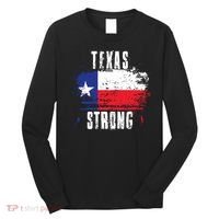 Texas Strong Distressed Flag Texan Pride Long Sleeve Shirt thumb 0
