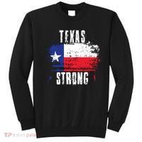 Texas Strong Distressed Flag Texan Pride Sweatshirt thumb 0