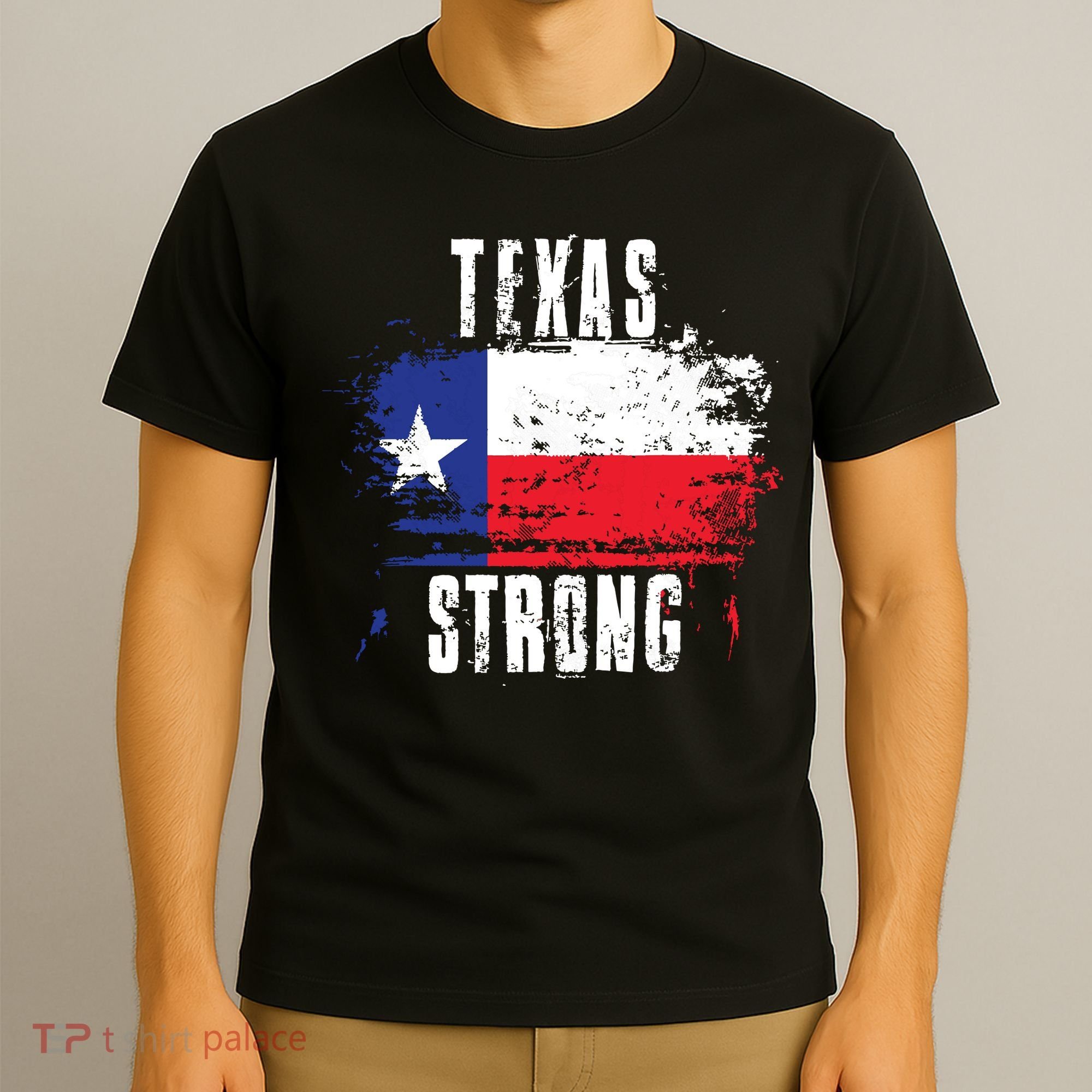 Texas Strong Distressed Flag Texan Pride T-Shirt