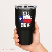 Texas Strong Distressed Flag Texan Pride Tumbler thumb 2