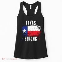 Texas Strong Distressed Flag Texan Pride Women's Tank Top thumb 0