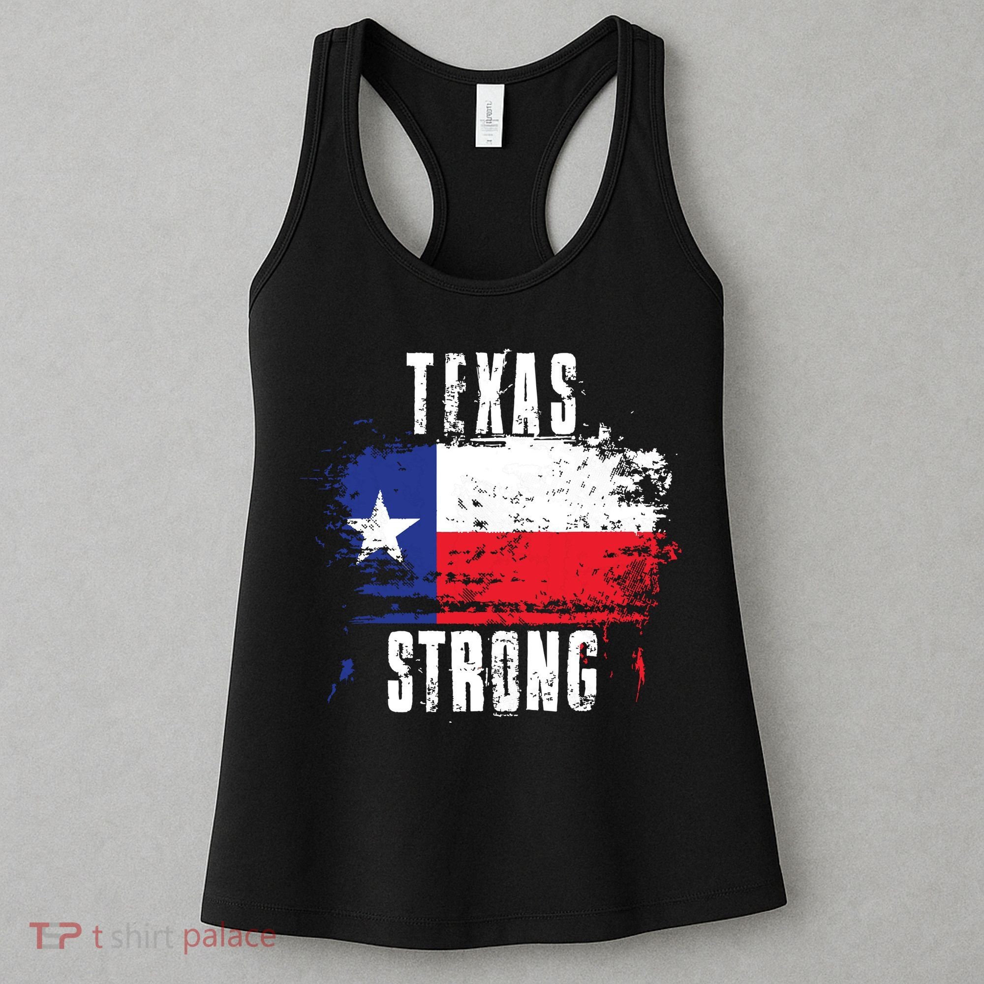 Texas Strong Distressed Flag Texan Pride Women's Tank Top