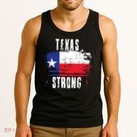 Texas Strong Distressed Flag Texan Pride Tank Top thumb 3