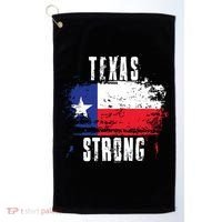 Texas Strong Distressed Flag Texan Pride Golf Towel thumb 0