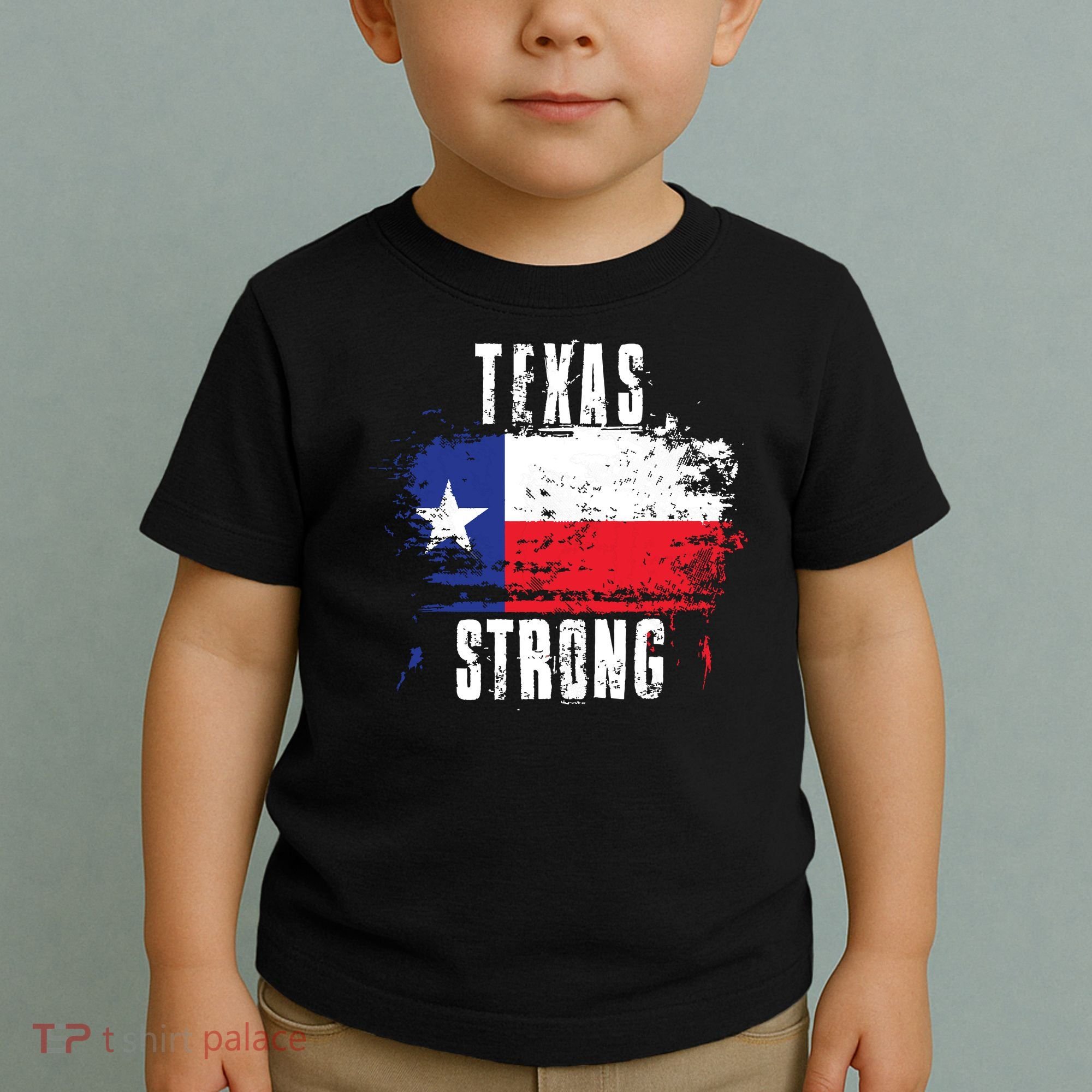 Texas Strong Distressed Flag Texan Pride Toddler T-Shirt