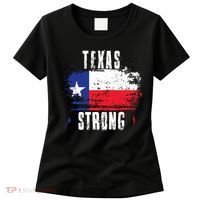 Texas Strong Distressed Flag Texan Pride Women's T-Shirt thumb 0