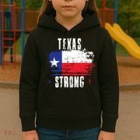 Texas Strong Distressed Flag Texan Pride Kids Hoodie thumb 3