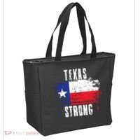 Texas Strong Distressed Flag Texan Pride Tote Bag thumb 2