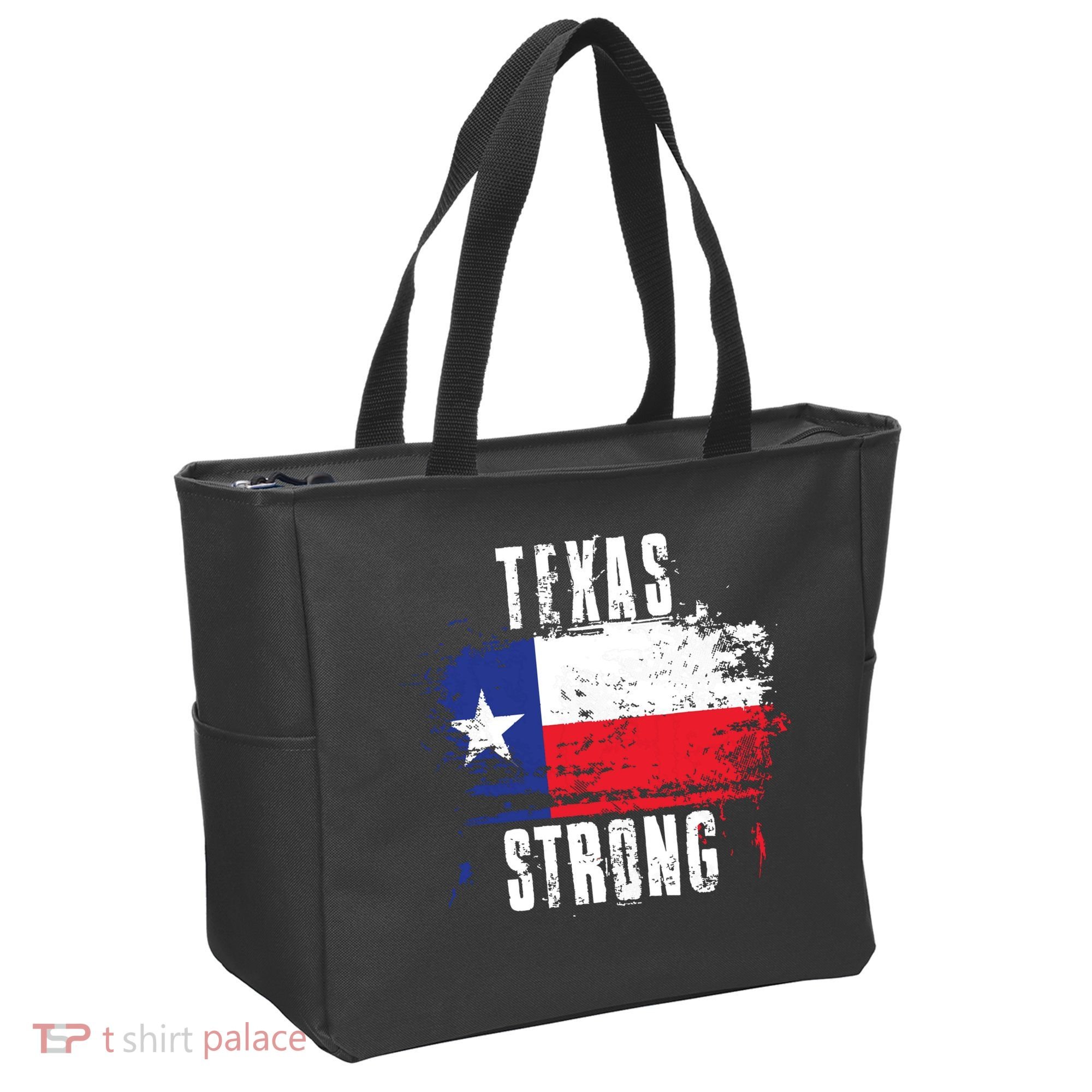 Texas Strong Distressed Flag Texan Pride Tote Bag