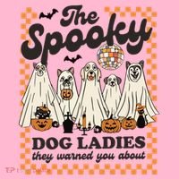 The Spooky Dog Lady Spooky Dog Mom Childless Dog Lady For Kamala Harris Coaster thumb 2