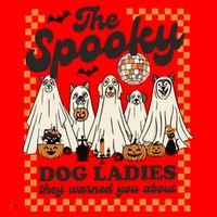 The Spooky Dog Lady Spooky Dog Mom Childless Dog Lady For Kamala Harris Santa Hat thumb 1