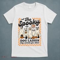 The Spooky Dog Lady Spooky Dog Mom Childless Dog Lady For Kamala Harris T-Shirt thumb 5