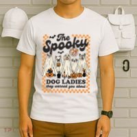 The Spooky Dog Lady Spooky Dog Mom Childless Dog Lady For Kamala Harris T-Shirt thumb 6