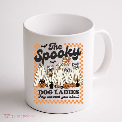 The Spooky Dog Lady Spooky Dog Mom Childless Dog Lady For Kamala Harris Coffee Mug back