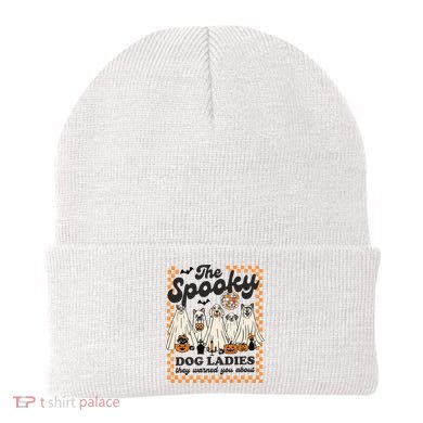 The Spooky Dog Lady Spooky Dog Mom Childless Dog Lady For Kamala Harris Beanie