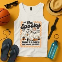 The Spooky Dog Lady Spooky Dog Mom Childless Dog Lady For Kamala Harris Tank Top thumb 4