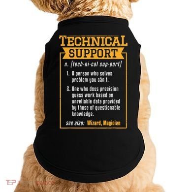 Tech Support Definition Funny Computer Geek Doggie Tank