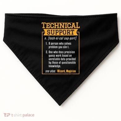 Tech Support Definition Funny Computer Geek USA-Made Doggie Bandana