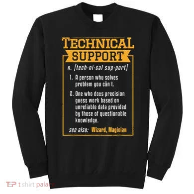 Tech Support Definition Funny Computer Geek Sweatshirt