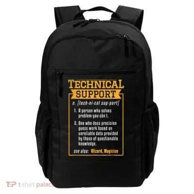 Tech Support Definition Funny Computer Geek Backpack