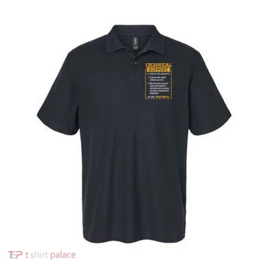 Tech Support Definition Funny Computer Geek Polo