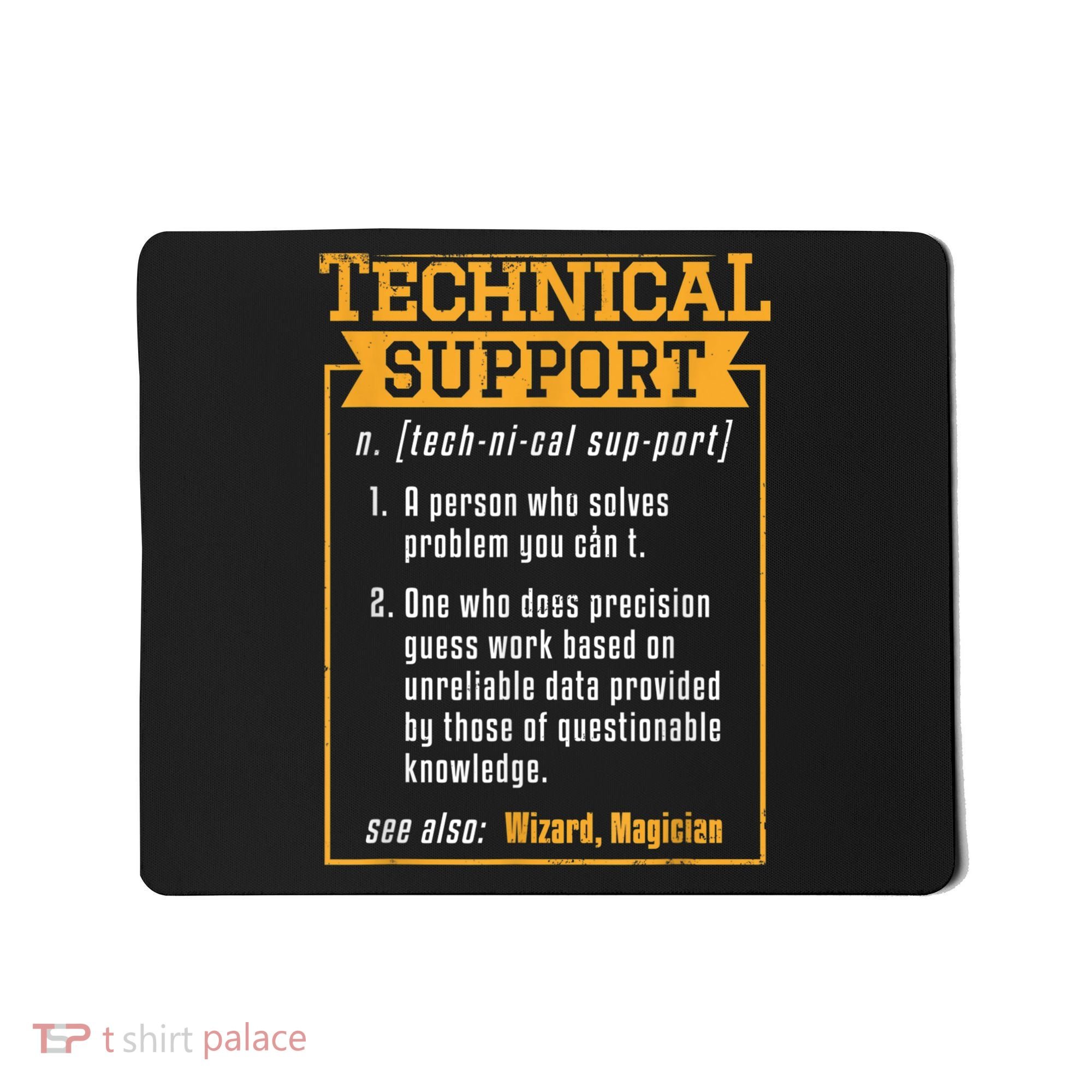Tech Support Definition Funny Computer Geek Mousepad