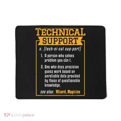 Tech Support Definition Funny Computer Geek Mousepad