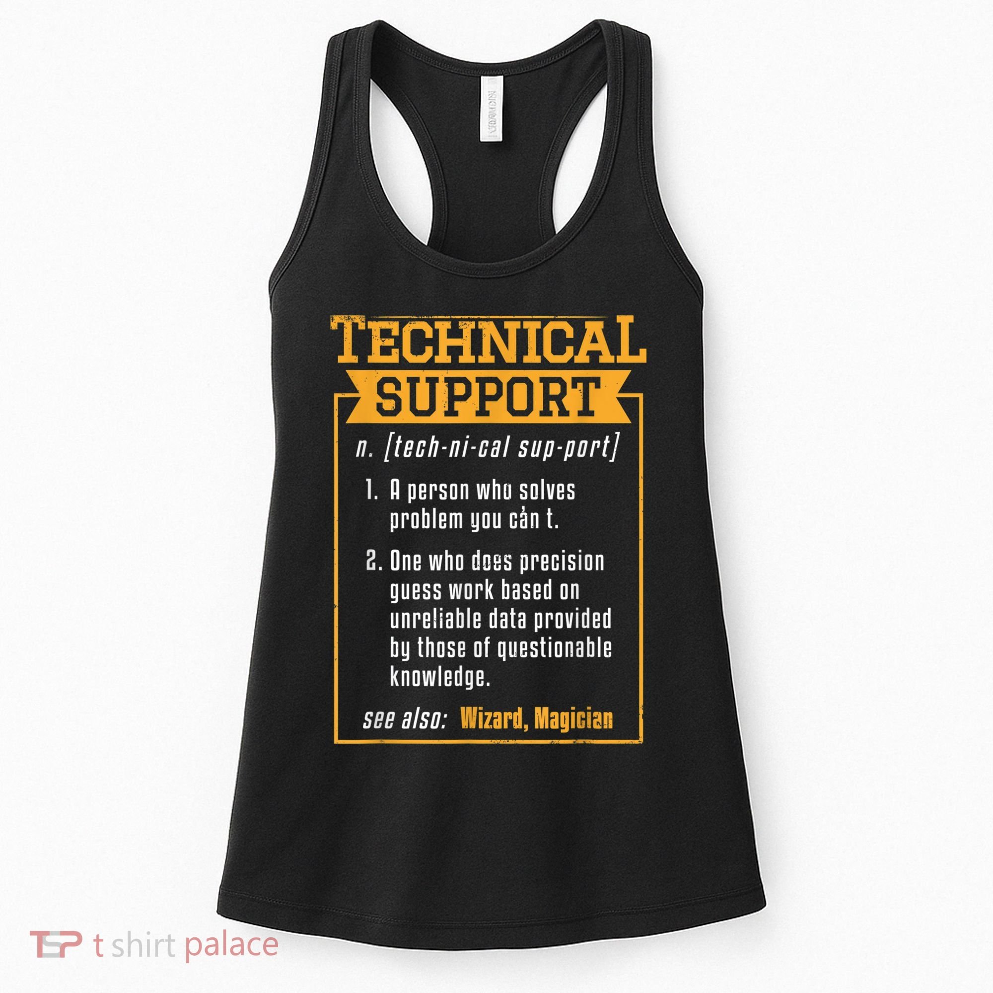 Tech Support Definition Funny Computer Geek Women's Tank Top