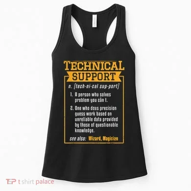 Tech Support Definition Funny Computer Geek Women's Tank Top