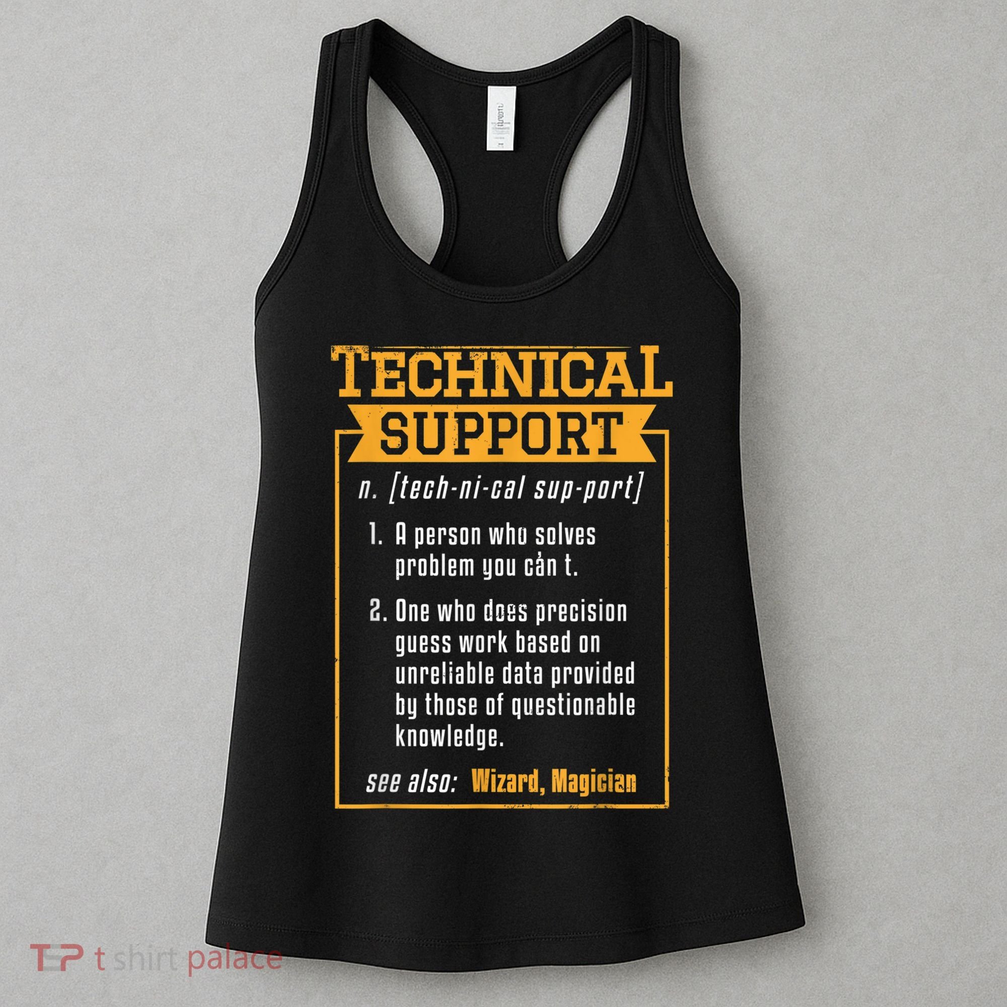 Tech Support Definition Funny Computer Geek Women's Tank Top