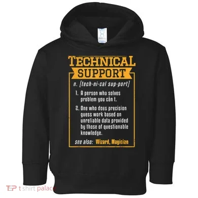 Tech Support Definition Funny Computer Geek Toddler Hoodie