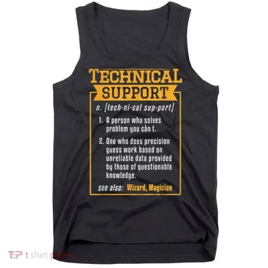 Tech Support Definition Funny Computer Geek Tank Top