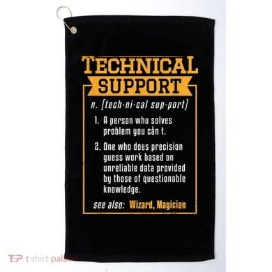 Tech Support Definition Funny Computer Geek Golf Towel