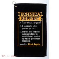 Tech Support Definition Funny Computer Geek Golf Towel thumb 0