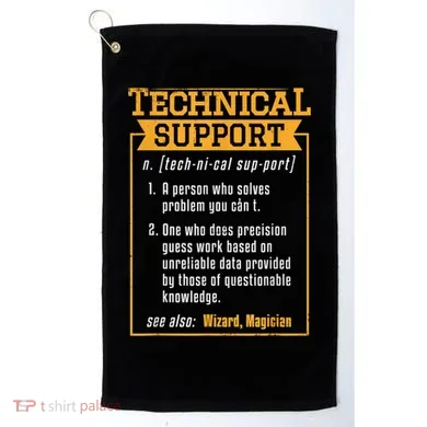 Tech Support Definition Funny Computer Geek Golf Towel
