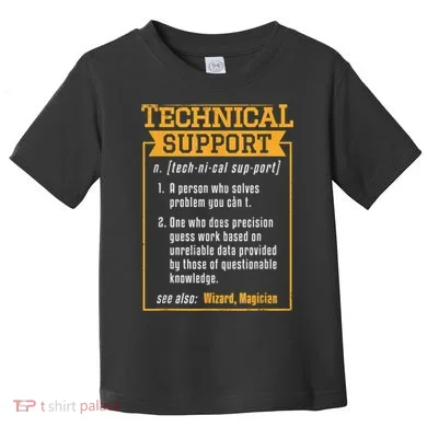 Tech Support Definition Funny Computer Geek Toddler T-Shirt