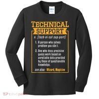 Tech Support Definition Funny Computer Geek Kids Long Sleeve Shirt thumb 0